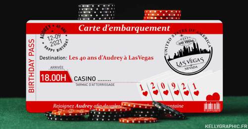 Carton Faire-part Invitation Casino Las Vegas