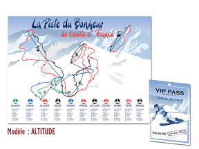 plan de table mariage ski pistes enneigées station montagne hiver personnalisé