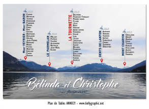 plan de table mariage annecy lac montagne romantique
