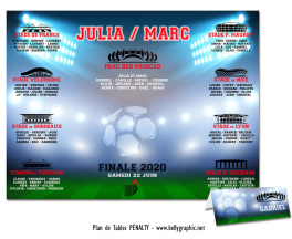 plan de table mariage stade de football parc des princes vélodrome match foot