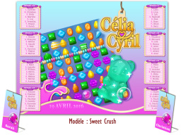 plan de table mariage jeux vidéo candy crush jeux vidéo gourmand personnalisé