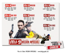 plan de table mariage mission impossible cinéma action personnalisé mi: