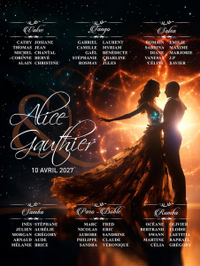 plan de table mariage valse romantique danse de salon lumières élégantes valse étoiles