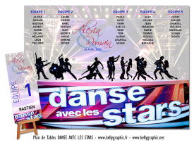 plan de table mariage danse avec les stars décoration piste de danse DALS