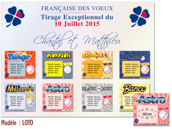 plan de table mariage loto jeux hasard