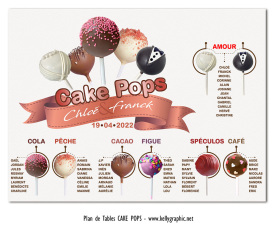 plan de table mariage pop cake gourmand coloré pâtisserie personnalisée gateaux