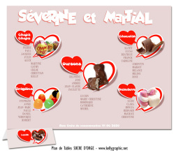 plan de table mariage sucre d orge bonbons enfance personnalisé