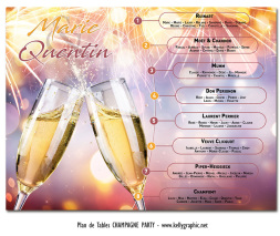 plan de table mariage champagne fête bulles maisons prestigieuses
