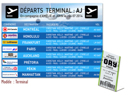 Plan de table mariage terminal aéroport coloré destinations vols compagnies aériennes voyage personnalisé