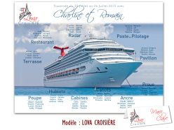 Plan de table mariage thème croisière Lova avec bateau et voyage en mer