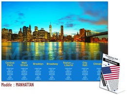 Plan de table mariage Manhattan New York avec skyline et ambiance américaine