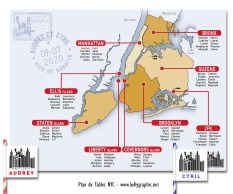 Plan de table mariage NYC Brooklyn Manhattan Bronx thème New York