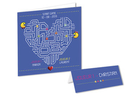 Faire part Mariage PacMan