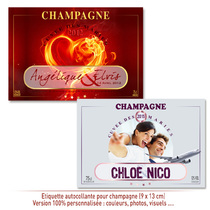 Etiquette personnalisée de Champagne