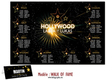 Plan de table - Films Walk of Fame
