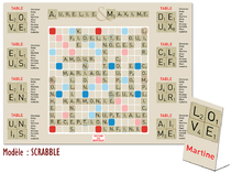 Plan de table - Scrabble