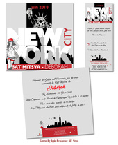 Faire-part New-York USA Bar Mitzvah  - Bar Mitzvah