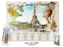 Plan de table - Voyage #Paris Tour Eiffel