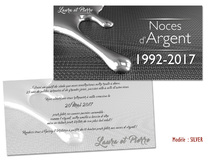 Invitation Noces d'Argent 25 ans de Mariage