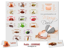 Plan de Table Mariage personnalisé Coeur Macaron Amour Douceur
